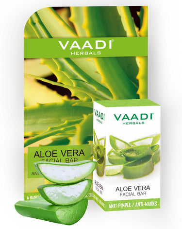 Vaadi Herbals Aloe Vera Facial Bar with Extract of Tea Tree, 25g